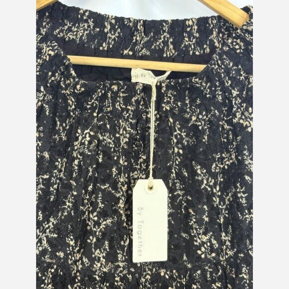 Boho Floral and Lace Midi Skirt With Soft Sparkle - Picture 7 of 8